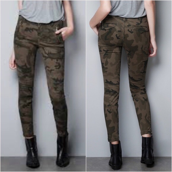 Sold out!!! Zara Camo Skinny Jeans - Picture 2 of 11